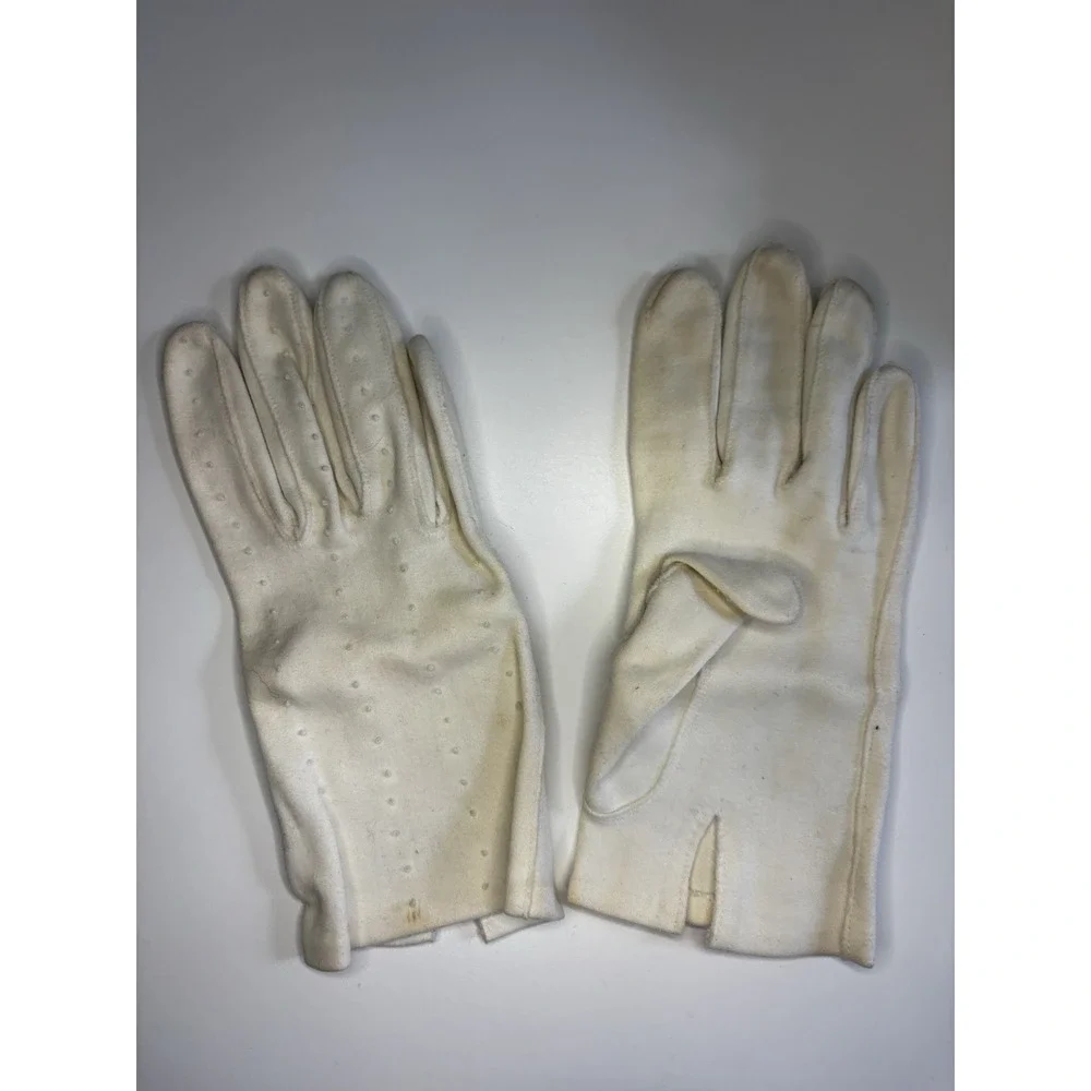 Vintage Ladies Glove Lot of 6, Red, White, Black, Yellow Small With Organizer‎